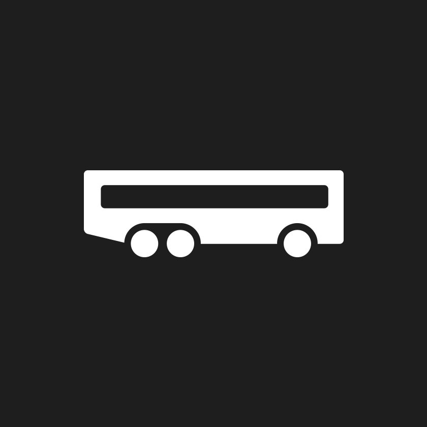 White transport icons on a black background