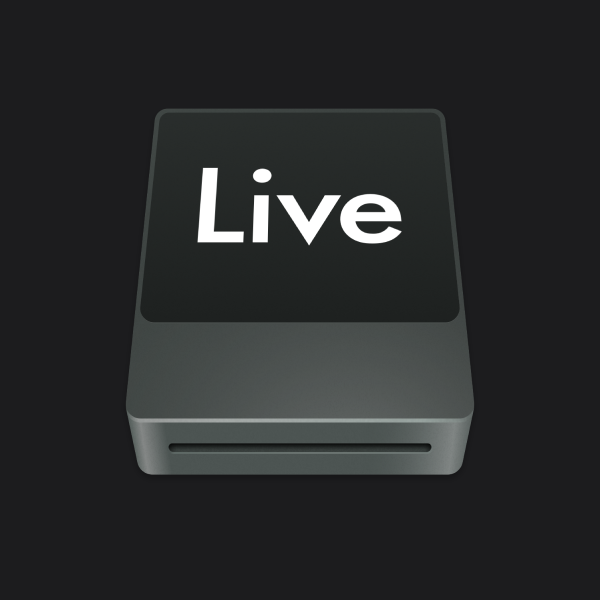 Black and gray rectangular macOS DMG icon